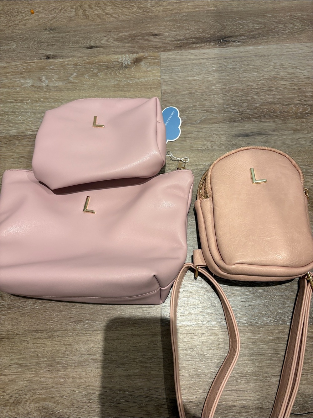Brand Pink Women’s Bag Set - Crossbody + Pouches